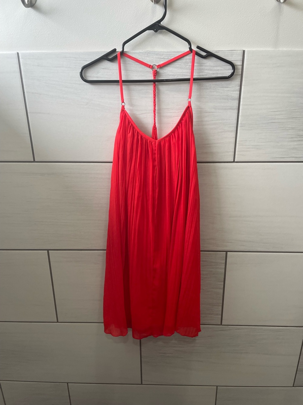 Flattering Red Mini Dress with T-Back Strap